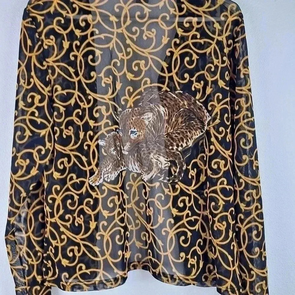 Damee Sheer Full Zip Top EUC - Picture 8 of 10